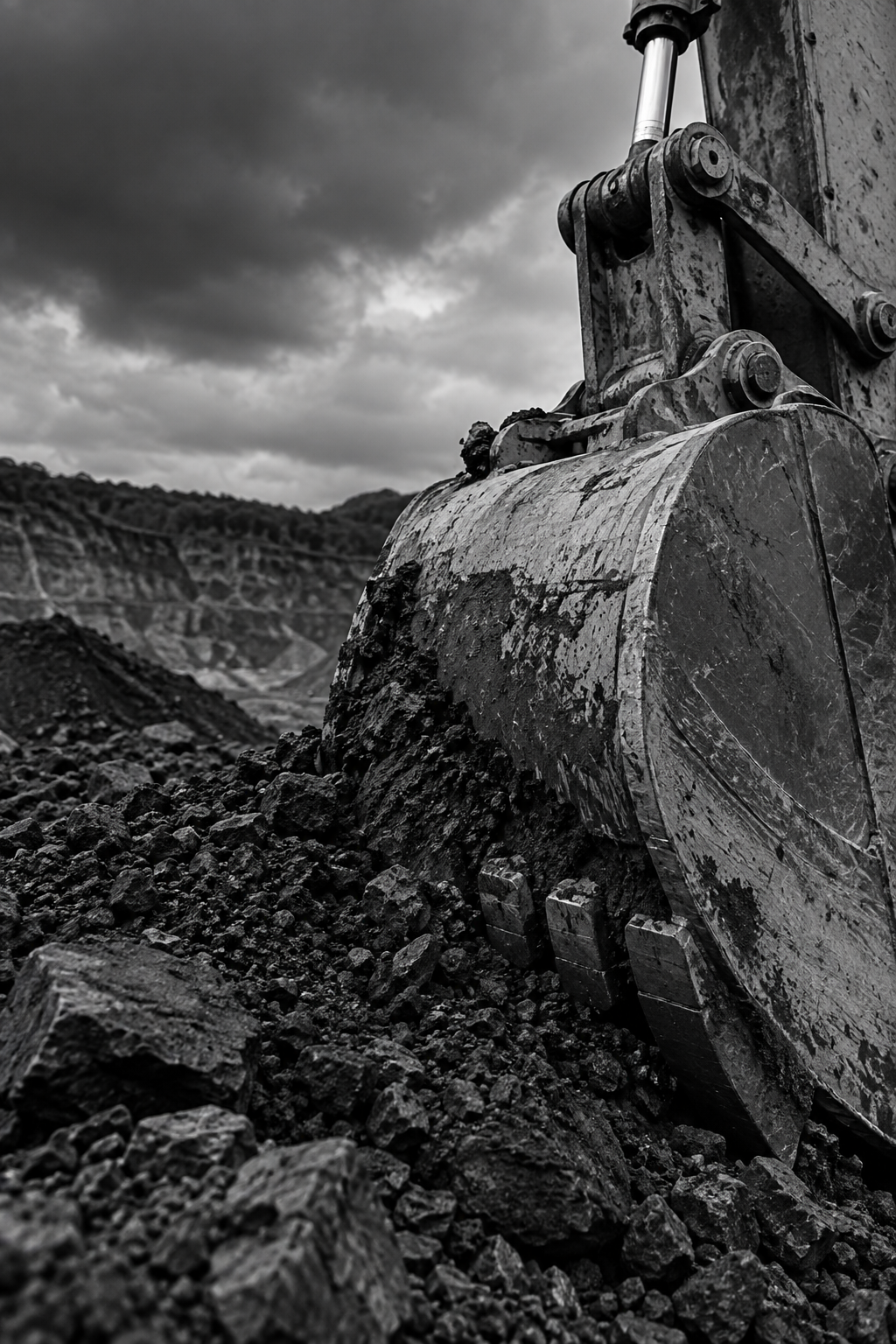 Heavy equipment at work